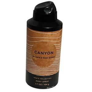 Bath & Body Works Mens Collection  Canyon Body Spray 3.7 Oz New without Box Sexy